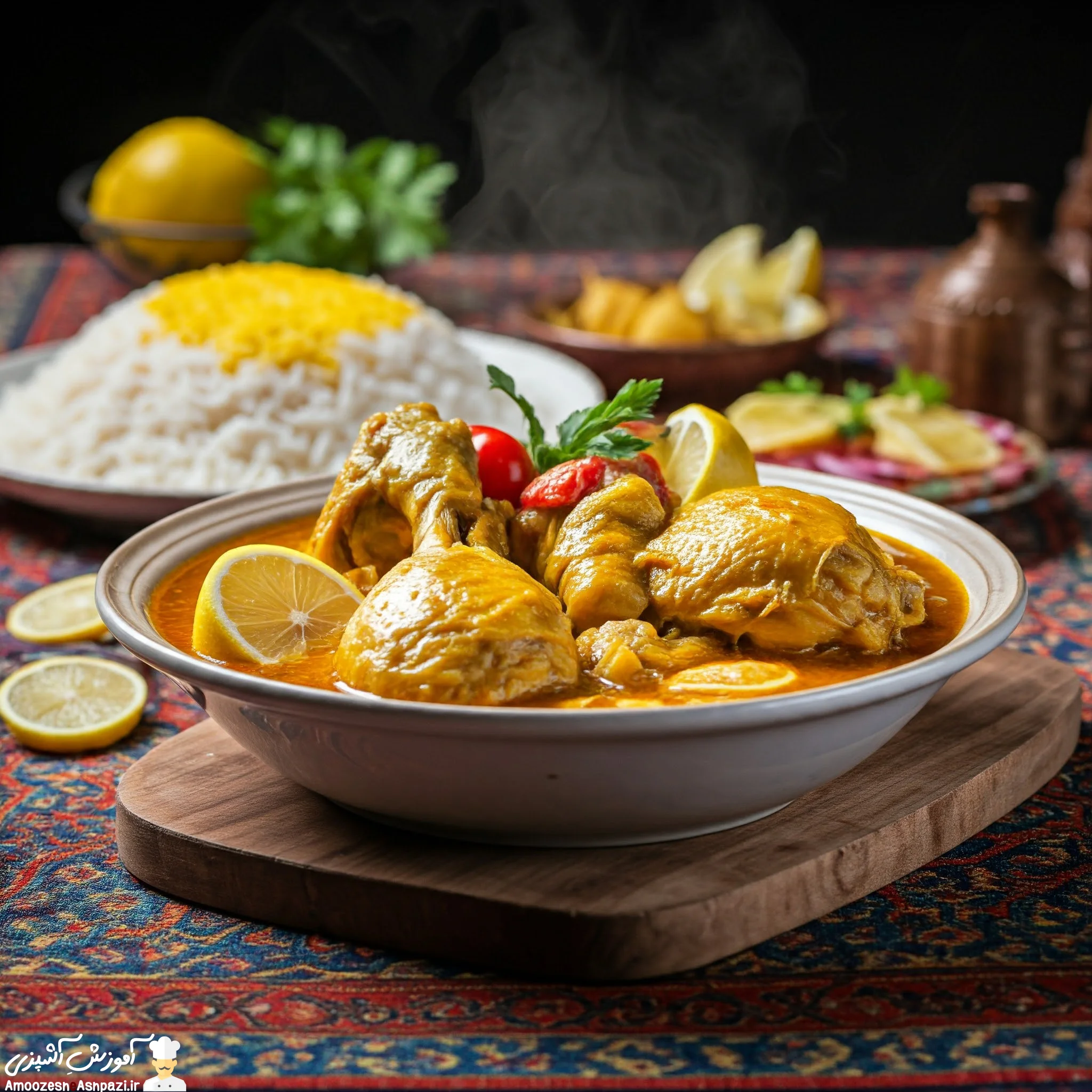 آموزش آش ترش مازندرانی با مرغ