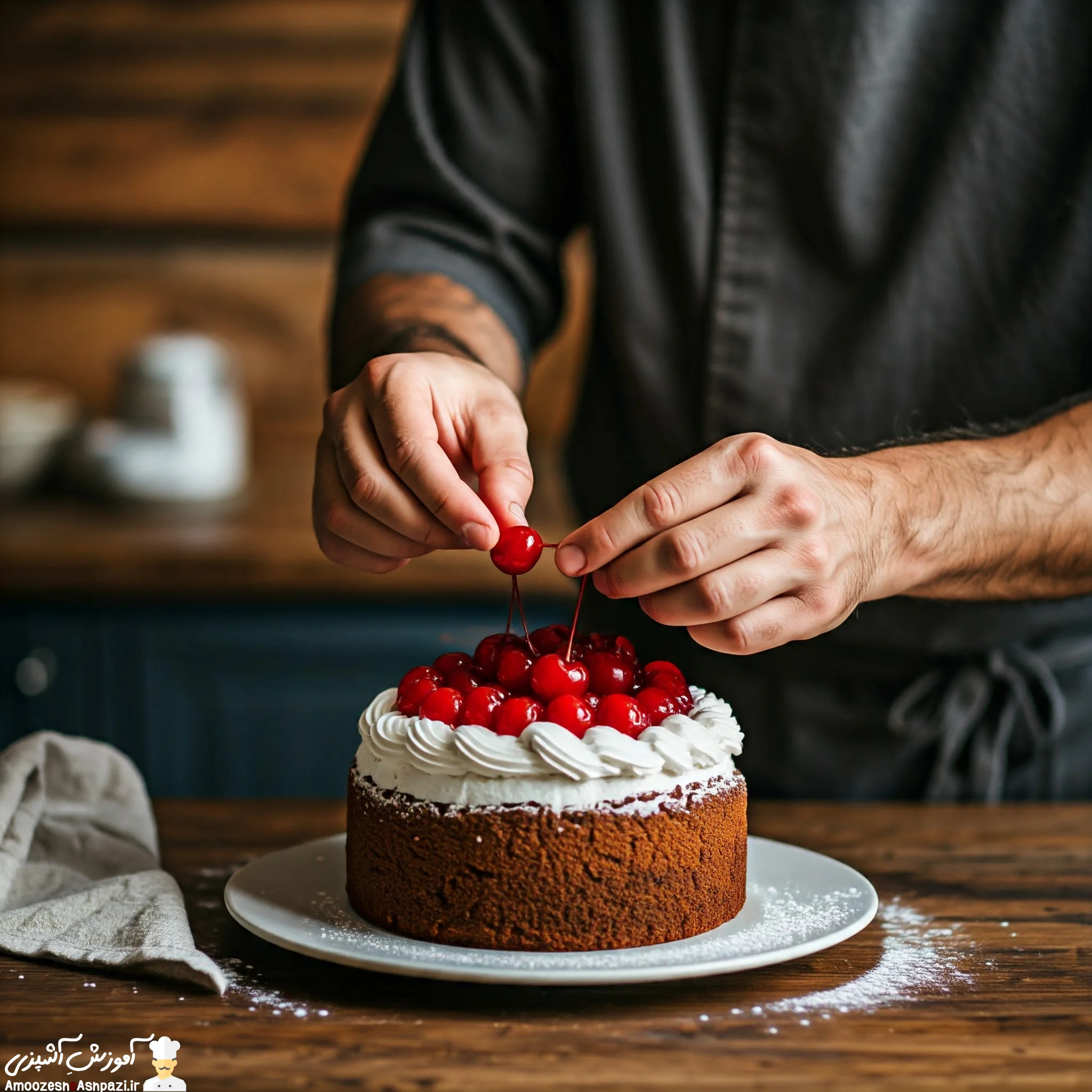 پخت کیک ساده بدون فر و همزن برقی کافی شاپی